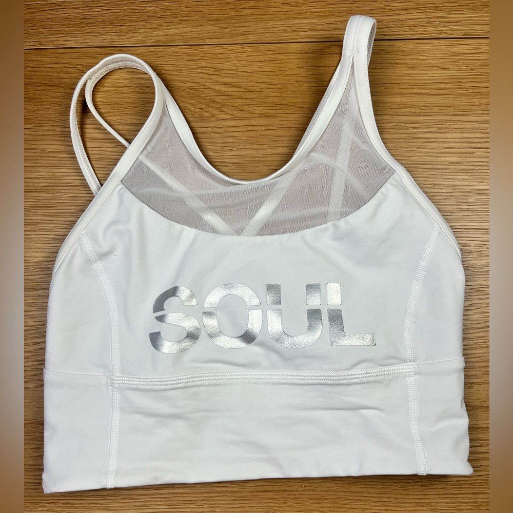 Lululemon x Soulcycle white sports bra size 4